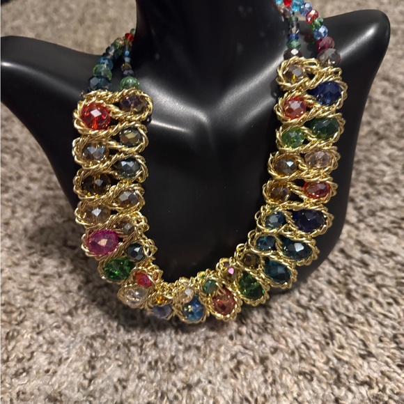 Elegant Multicolor Gemstone Necklace 14 - Picture 4 of 5